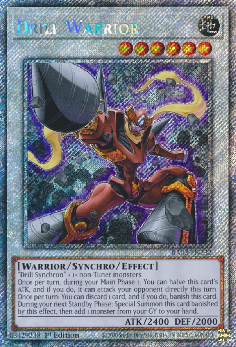 RA03-EN232 Drill Warrior Platinum Secret Rare