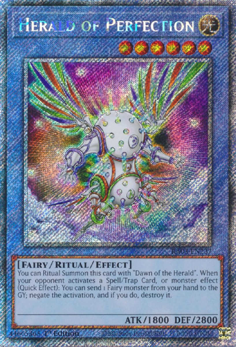 RA03-EN237 Herald of Perfection Platinum Secret Rare