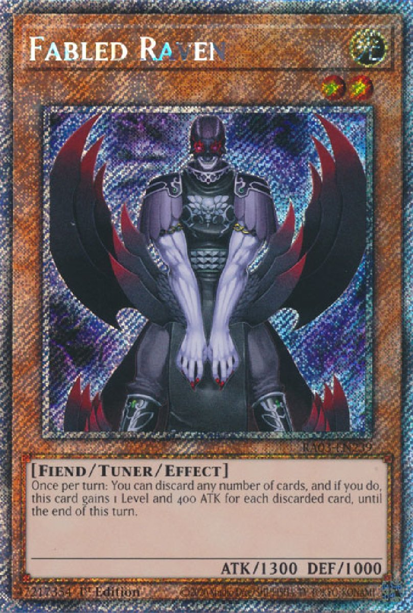 RA03-EN239 Fabled Raven Platinum Secret Rare