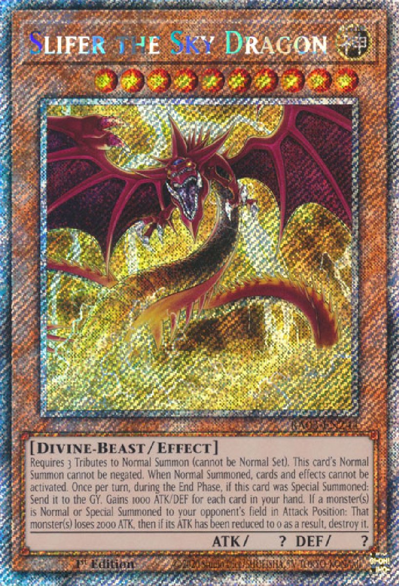 RA03-EN244 Slifer the Sky Dragon Platinum Secret Rare