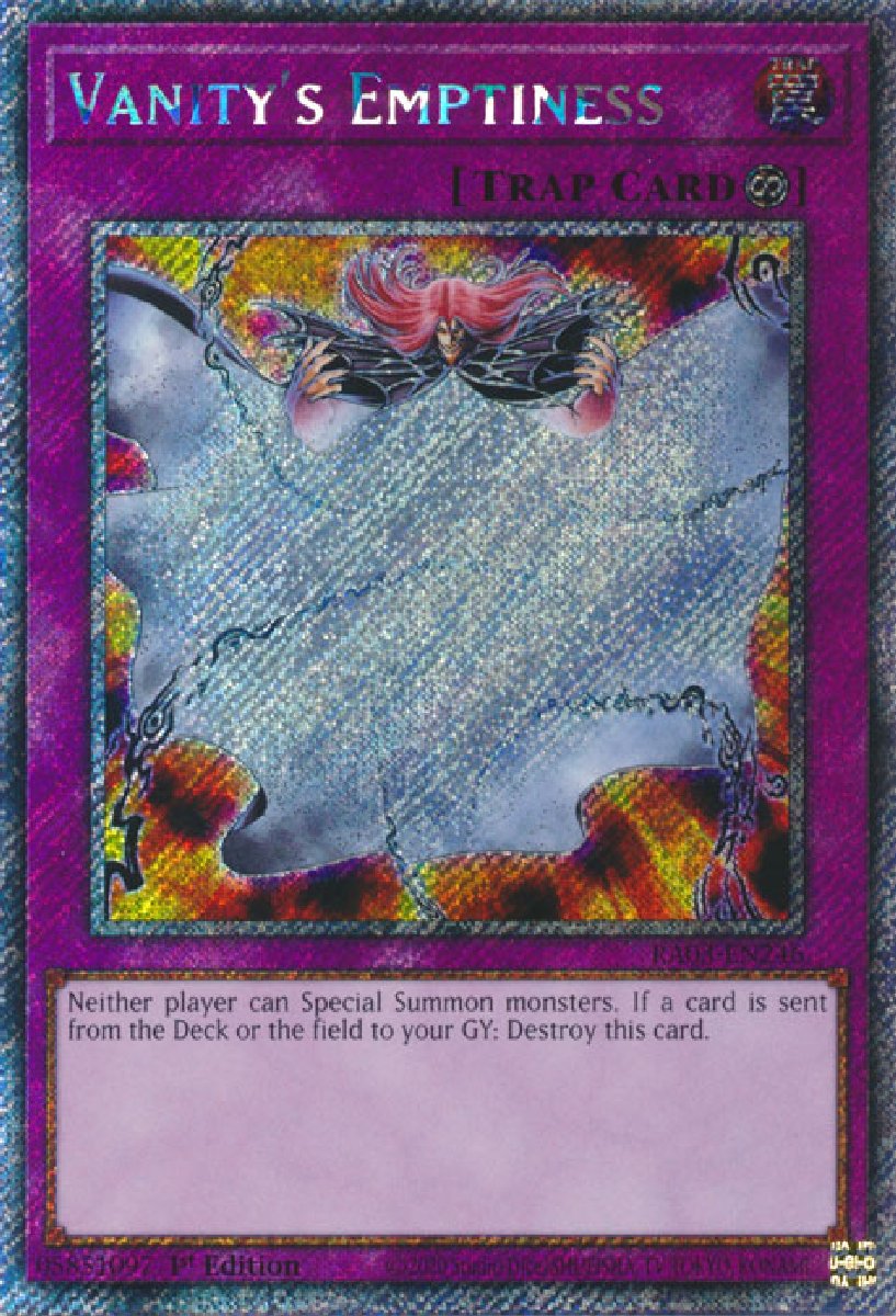 RA03-EN246 Vanity's Emptiness Platinum Secret Rare