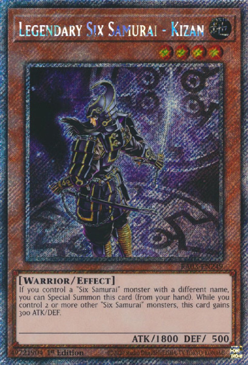 RA03-EN249 Legendary Six Samurai - Kizan Platinum Secret Rare