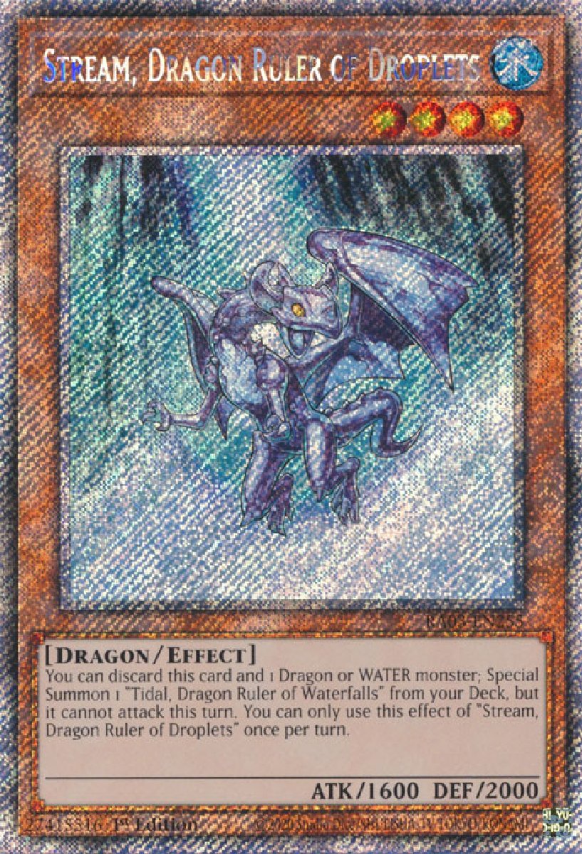 RA03-EN255 Stream, Dragon Ruler of Droplets Platinum Secret Rare