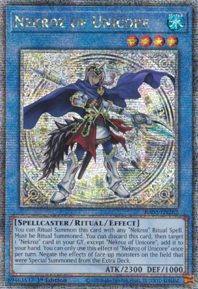 RA03-EN262 Nekroz of Unicore Platinum Secret Rare