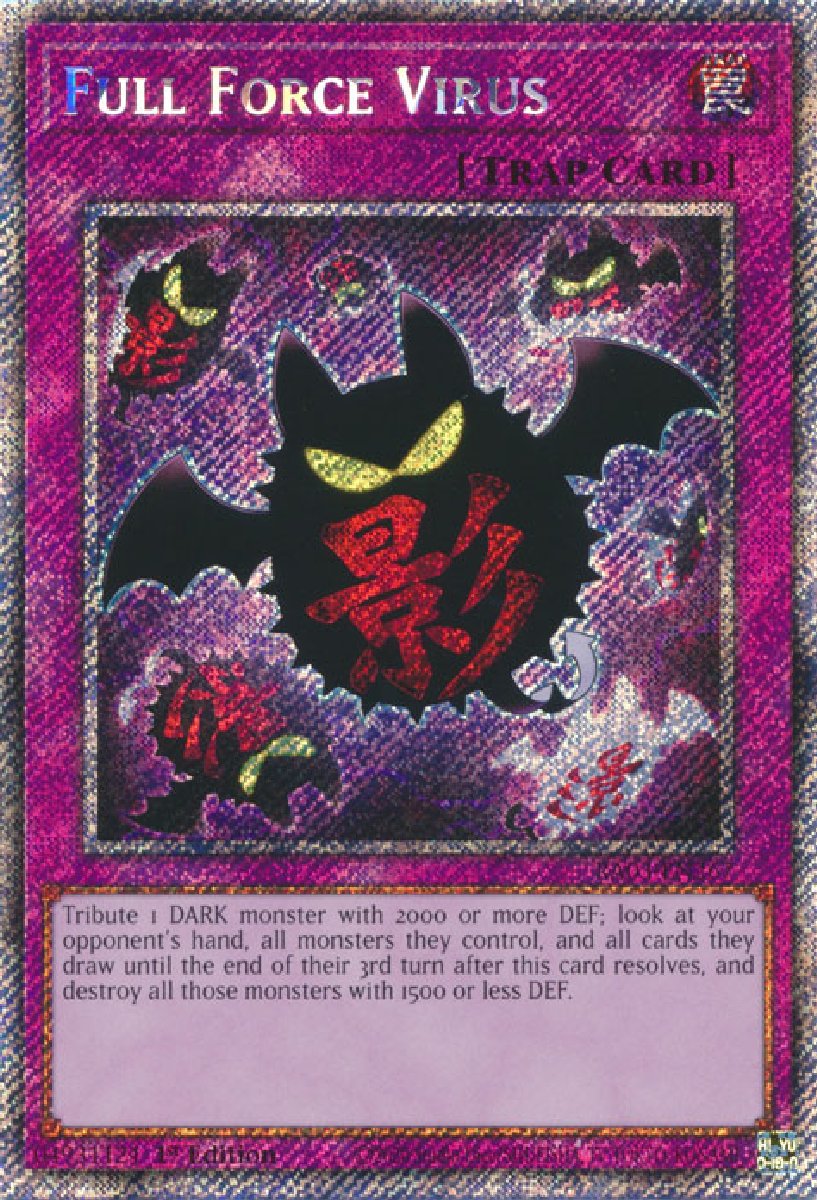 RA03-EN267 Full Force Virus Platinum Secret Rare