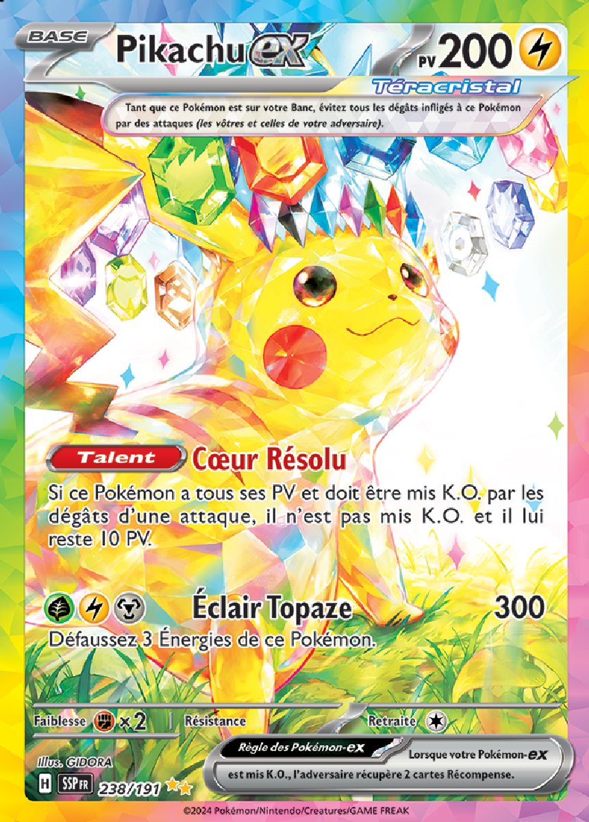 EV08_238/191 Pikachu ex Illustration Spéciale Rare