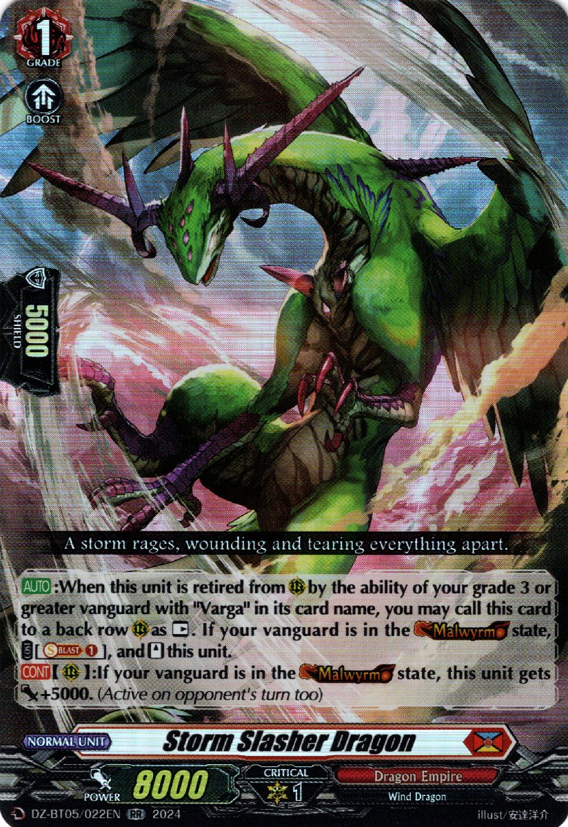 DZ-BT05/022EN Storm Slasher Dragon Double Rare (RR)