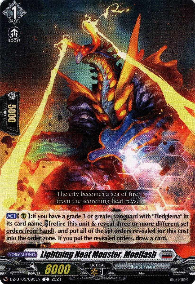 DZ-BT05/093EN Lightning Heat Monster, Moeflash Common (C)