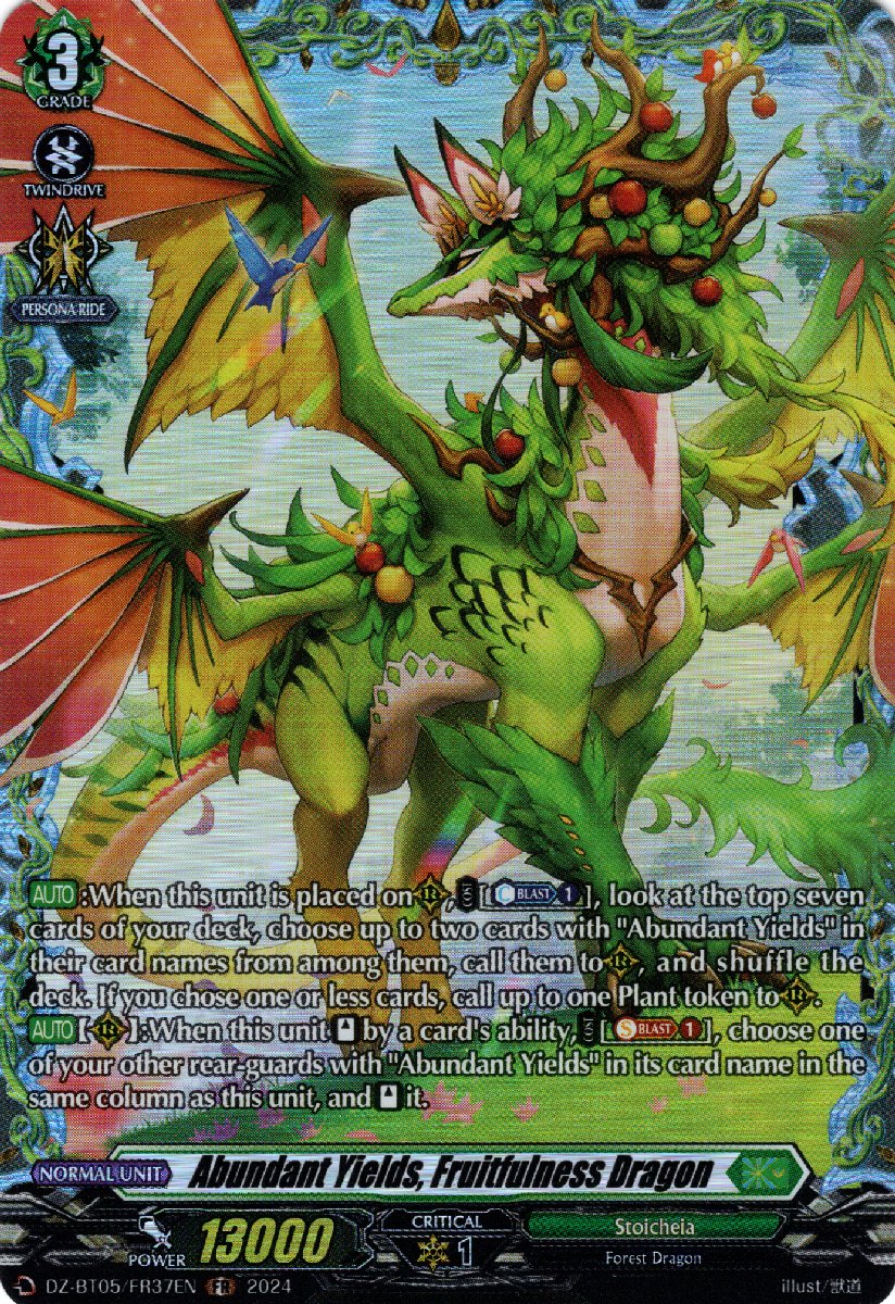 DZ-BT05/FR37EN Abundant Yields, Fruitfulness Dragon Frame Rare (FR)